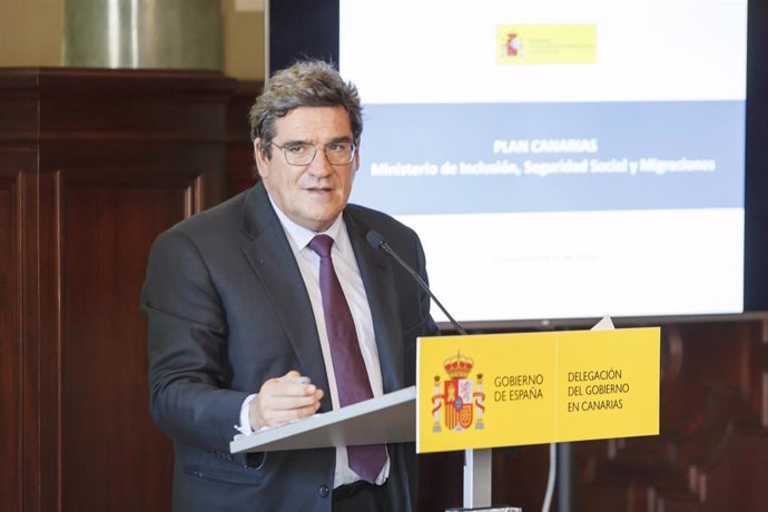 El ministro de Inclusión, Seguridad Social y Migraciones, José Luis Escrivá, en rueda de prensa
