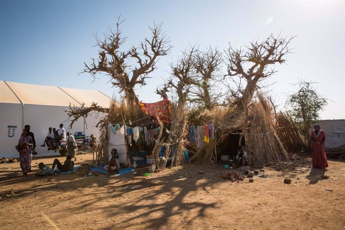 Refugiados etíopes en el campo de Um Rakuba, en Sudán