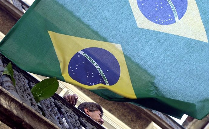 Bandera de Brasil. Imagen de archivo.