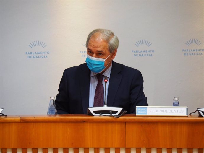 El presidente de la Diputación de Lugo, José Tomé, durante su intervención en el Parlamento.