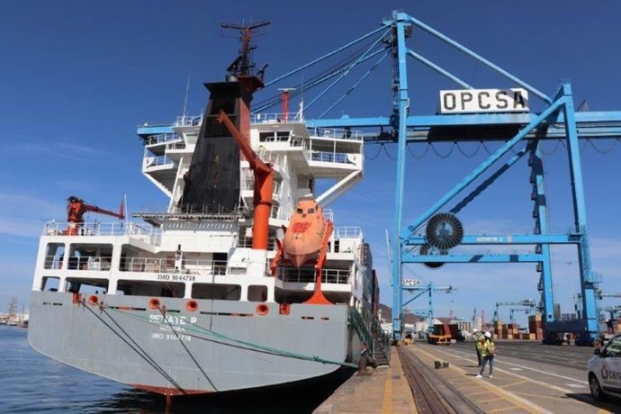 El buque Renate P en el muelle de Las Palmas de Gran Canaria 