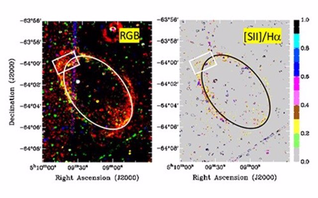 Restos de supernova de 120.000 años en la Gran Nube de Magallanes