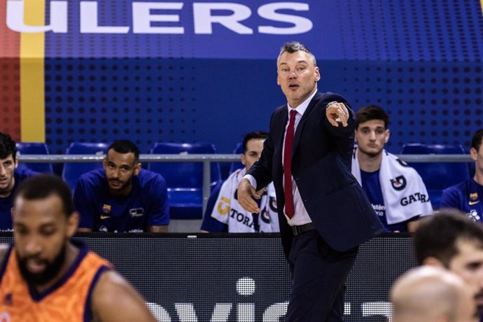 Sarunas Jasikevicius, Head coach of Fc Barcelona during the Liga Endesa ACB match between  Fc Barcelona and Valencia Basket at Palau Blaugrana on December 01, 2020 in Barcelona, Spain.