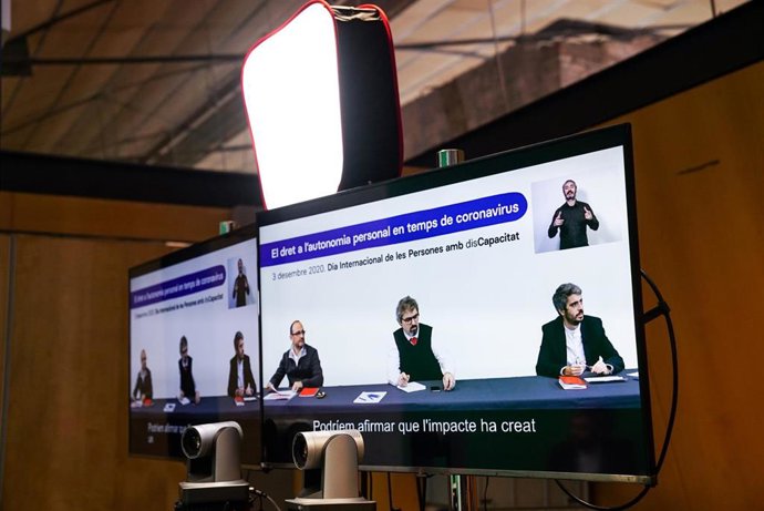 El concejal y presidente del IMPD, Joan Ramon Riera, en la jornada 'El derecho de la autonomía personal en tiempos de coronavirus'