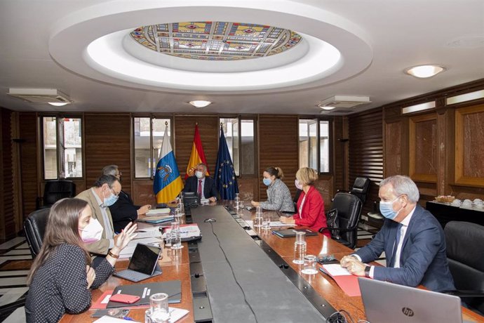 Reunión del Consejo de Gobierno de Canarias de este jueves, donde se han adoptado las medidas extraordinarias contra el Covid para la Navidad
