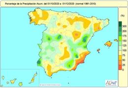 Las lluvias durante los dos primeros meses del año hidrológico están un 11 por ciento por debajo del valor normal.