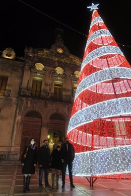 Inauguración de la iluminación navideña de la Diputación de Jaén