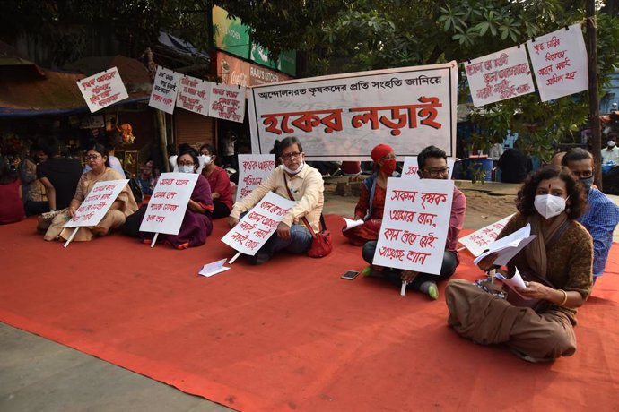 Protestas contra la nueva ley agrícola en India