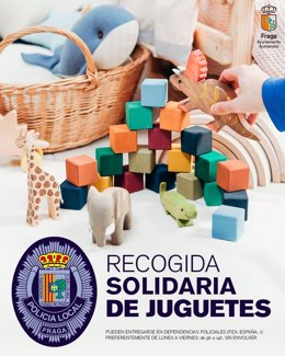 Campaña de recogida de  juguetes emprendida por la Policía Local de Fraga