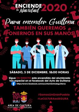 Cartel editado por el Ayuntamiento con motivo del encendido navideño