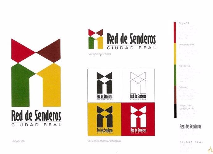 Imagen corporativa de la Red de Senderos de la Diputación de Ciudad Real.