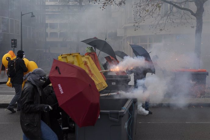Manifestación contra la Ley de Seguridad Global en Rennes, Francia