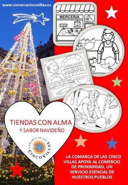 Cinco Villas pone en marcha la campaña 'Tiendas con alma y sabor navideño', para apoyar al comercio local.