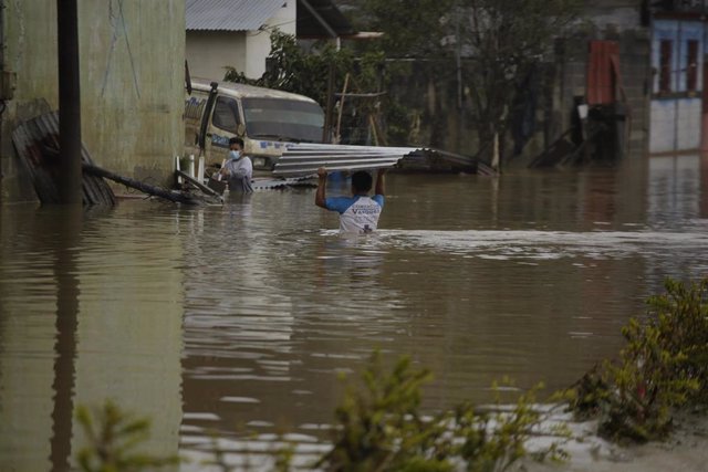 Inundaciones causadas por el huracán 'Eta' el pasado noviembre en Guatemala.