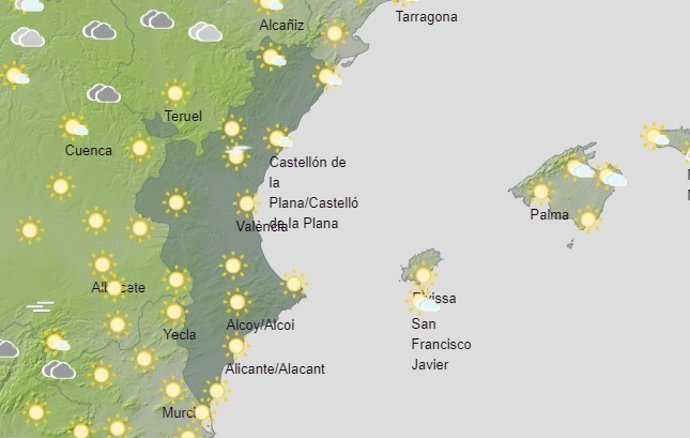 Predicción del tiempo de este domingo, 6 de diciembre