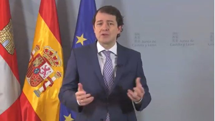 Captura del vídeo en el que Mañueco reivindica la Constitución en su 42 aniversario.