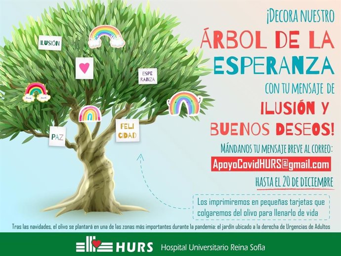 Viñeta de archivo del Árbol de la Esperanza del Hospital Reina Sofía de Córdoba.