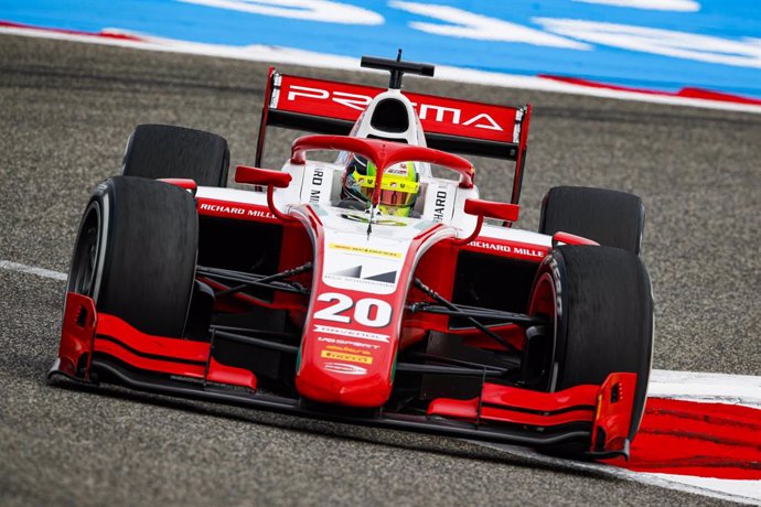 20 Schumacher Mick (ger), Prema Racing, Dallara F2 2018, action during the 11th round of the 2020 FIA Formula 2 Championship from November 27 to 29, 2020 on the Bahrain International Circuit, in Sakhir, Bahrain - Photo Florent Gooden / DPPI