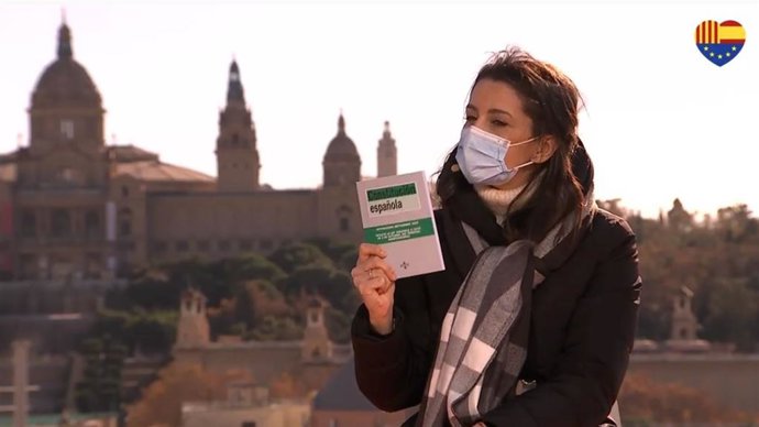 La presidenta de Cs,  Inés Arrimadas, en un acte de Cs pel dia de la Constitució.