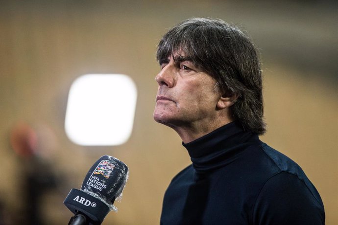 Joachim Low, head coach of Germany, during the UEFA Nations league match between Spain and Germany at the la Cartuja Stadium on November 17, 2020 in Sevilla Spain