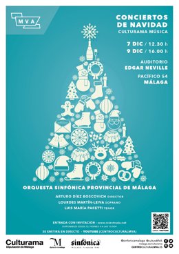 Cartel concierto de la Orquesta Sinfónica Provincial de Málaga 
