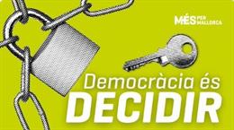 Campaña 'Democracia es decidir' lanzada por la formación en redes sociales.