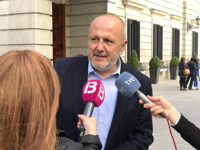 El portavoz de MÉS per Mallorca en el Parlament, Miquel Ensenyat. Archivo.