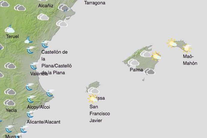 Predicción meteorológica para hoy, 7 de diciembre.