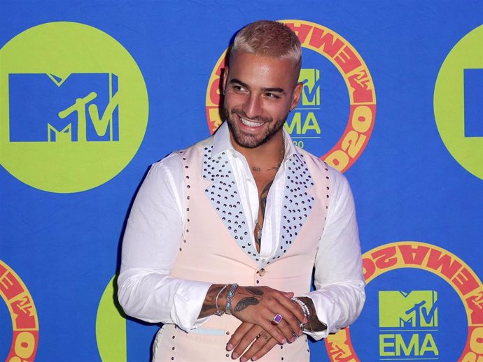 Maluma Poses Ahead Of The MTV EMA's 2020 On October 23, 2020 In Miami, Florida. The MTV EMA's Aired On November 08, 2020.