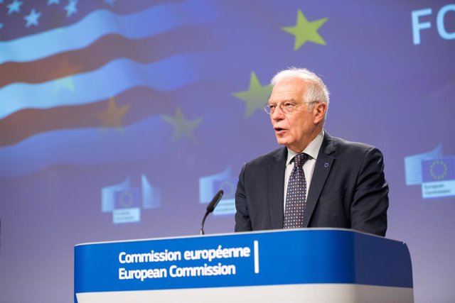 Josep Borrell en una comparecencia en Bruselas