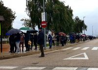 Las líneas de cribado de COVID-19 en Sa Pobla aumentan de tres a nueve en el segundo día