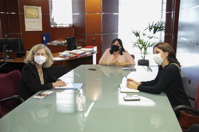 La consejera de Acción Social de Tenerife y presidenta del Instituto Insular de Atención Social y Sociosanitaria, Marián Franquet, en la reunión que ha mantenido con la responsable de la Unidad de Protección del Alto Comisionado de las Naciones Unidas