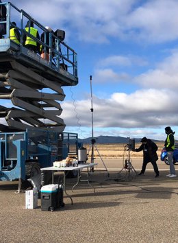 Rodaje en el aeropuerto industrial de Teruel.