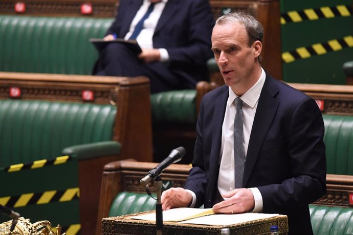 El ministro de Exteriores británico, Dominic Raab