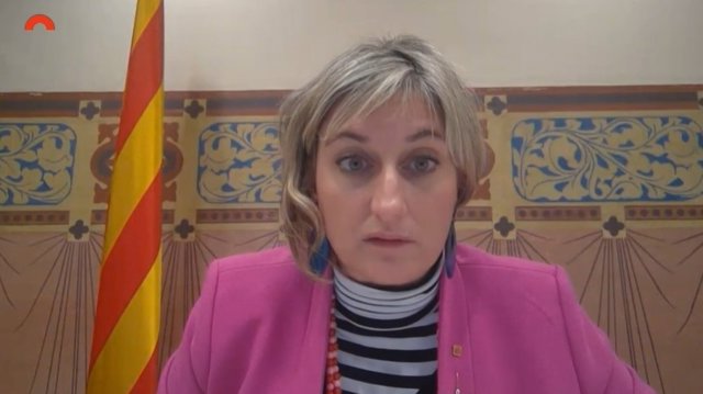 La consellera Alba Vergés, en comissió parlamentària de la gestió de residències.