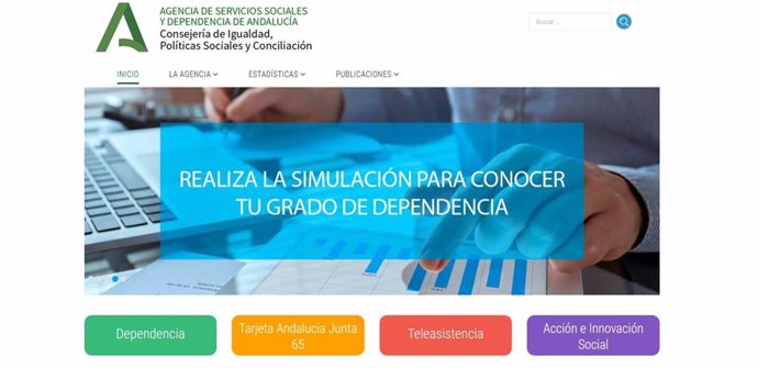 Web de la Agencia de Servicios Sociales de Andalucía (Assda)