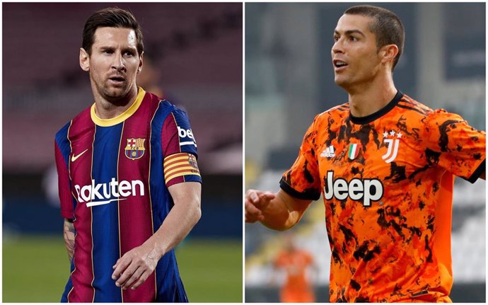 Messi (Barcelona) y Cristiano (Juventus)