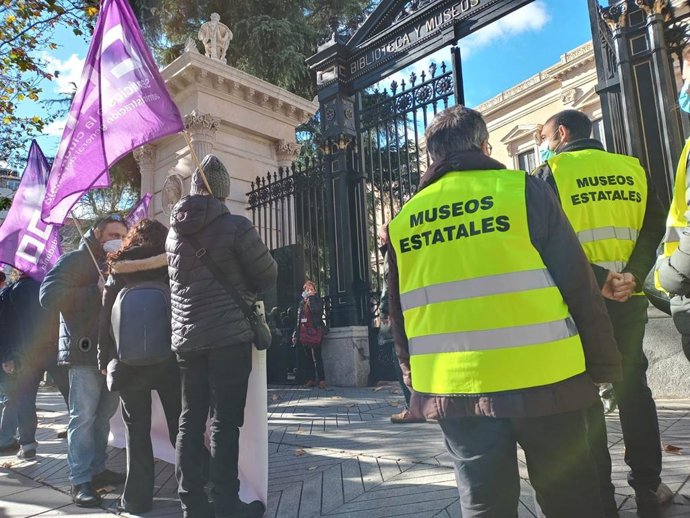 Huelga convocada por CC.OO en el Museo Arqueológico Nacional