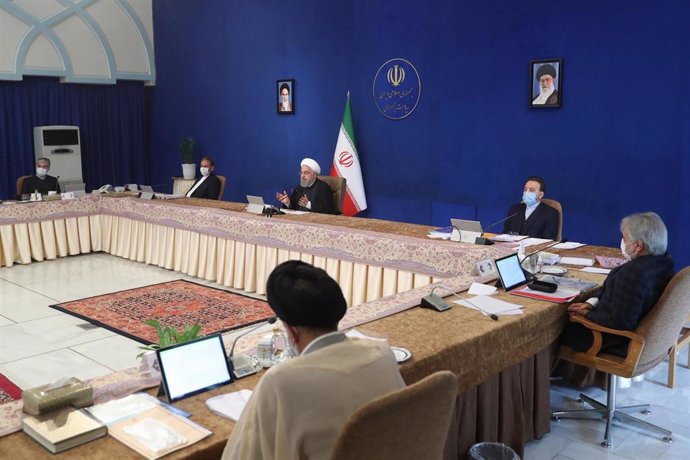 El presidente de Irán, Hasán Rohani, en una reunión del Gobierno en Teherán