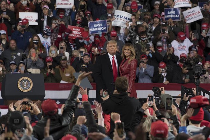 El presidente de EEUU, Donald Trump, y la primera dama, Melania Trump.