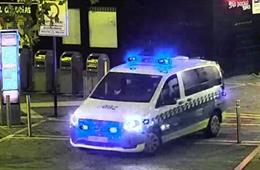 Un vehículo de la Polícia Municipal de Pamplona.