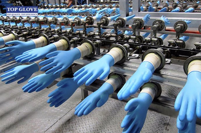 Línea de producción de guantes desechables de Top Glove
