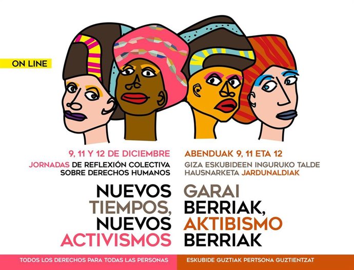 Cartel de las jornadas sobre Derechos Humanos organizadas por el Gobierno de Navarra