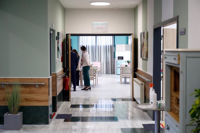 Interior del Centro de Mayores Vitalia Canillejas, la primera Residencia de cuidados COVID para personas mayores, habilitada por la Comunidad de Madrid