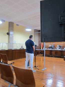 El acusado durante su declaración ante el tribunal de la Audiencia de Jaén