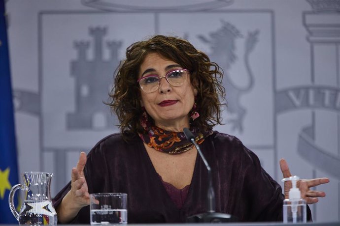 La ministra portavoz y de Hacienda, María Jesús Montero, comparece en rueda de prensa tras el Consejo de Ministros