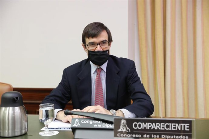 El secretario de Estado para la Unión Europea, Juan González-Barba Pera, compareciendo en el Congreso