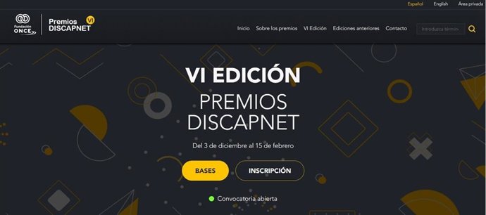 Convocatoria concurso Discapnet, de la Fundación Once.