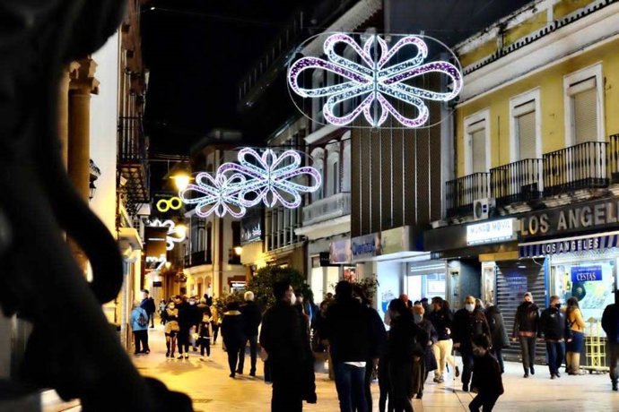 Alumbrado navideño en Huelva. 