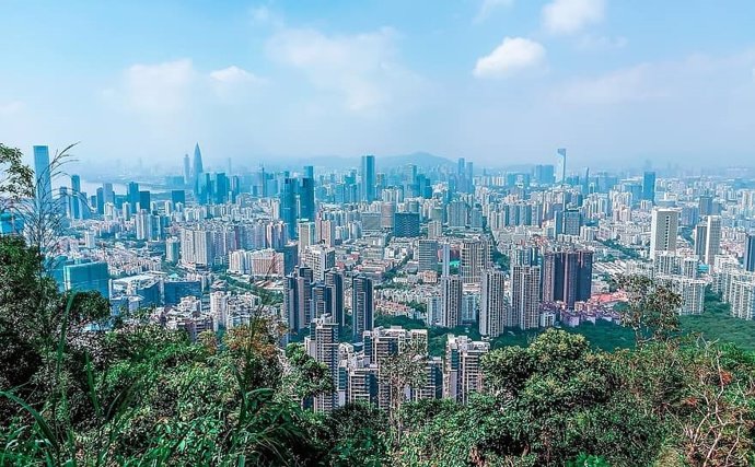 Panorámica de la megaciudad de Shenzen, en China